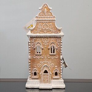 NWT Light Up Victorian Style Gingerbread House 13.5 "